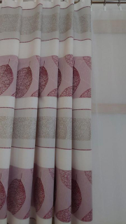 Dekorační látka oboustranná - Červený list