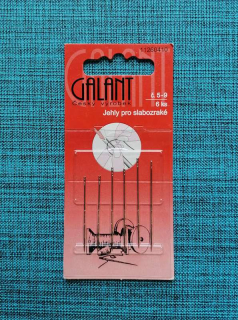 Látací jehly pro slabozraké 6 kusů