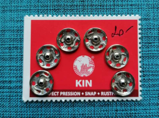 Patenty mosazné 12 mm, 6 ks na kartě