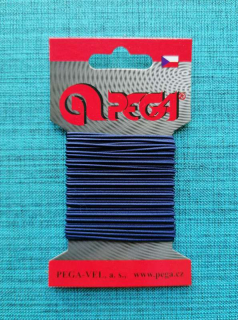 Guma pruženka klobouková modrá - průměr 1,2 mm