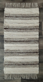 Kobereček tkaný - Slonovinová barva s hnědým a černým pruhem 50 x 100 cm
